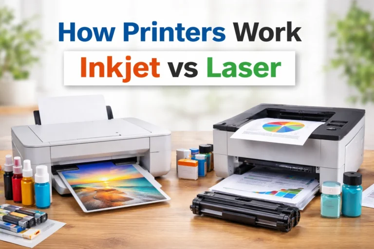 How Printers Work: Inkjet vs Laser Explained (Simple Guide)